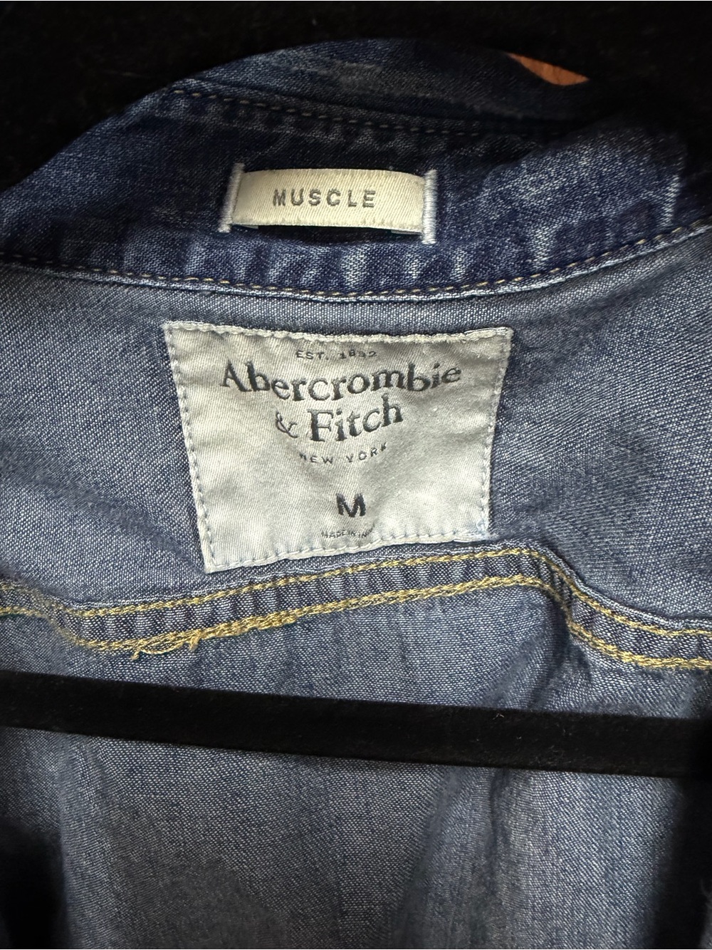 Abercrombie & Fitch Light Blue Denim Shirt Jacket - Picture 2 of 5